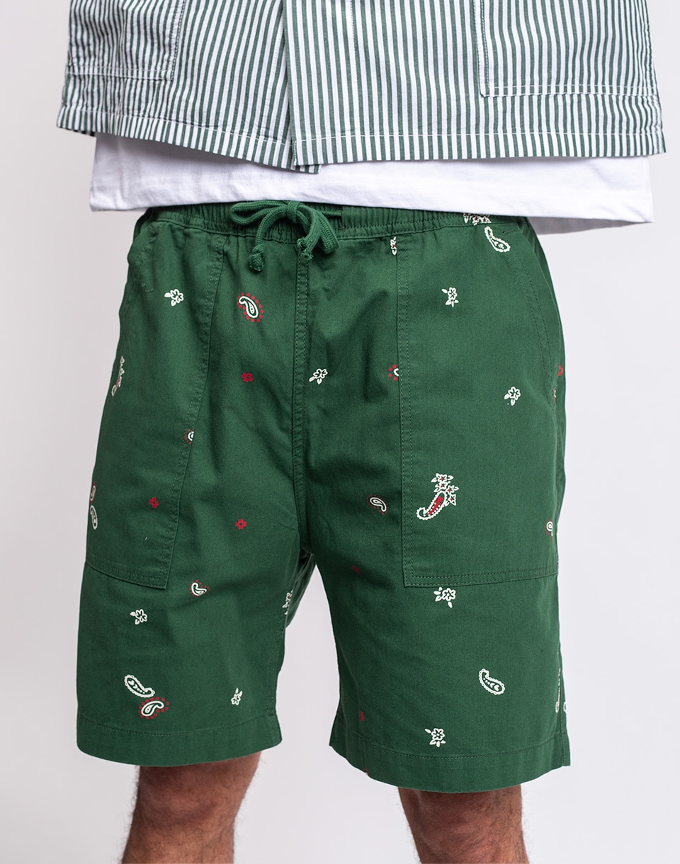 Service Works Paisley Chef Shorts FOREST M