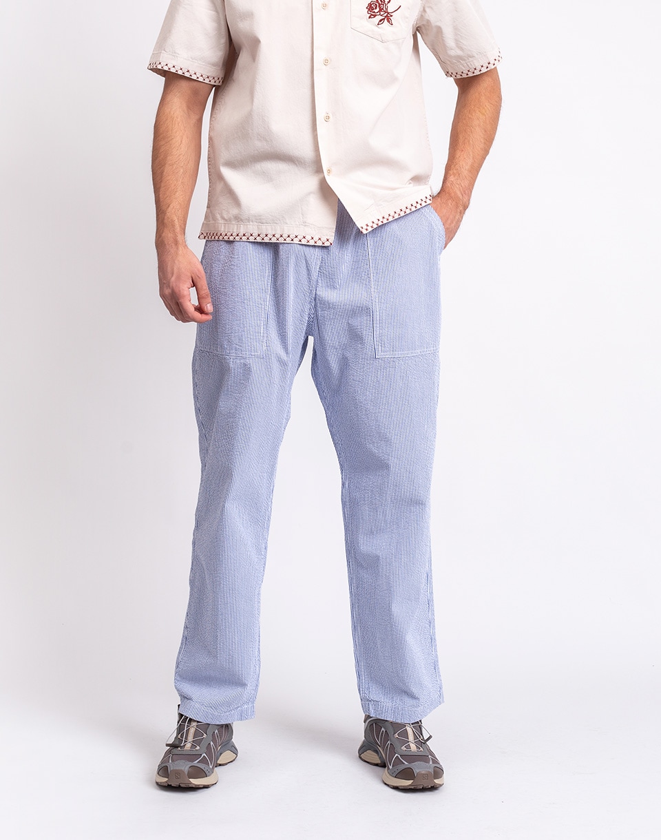 Service Works Seersucker Chef Pants NAVY STRIPE L