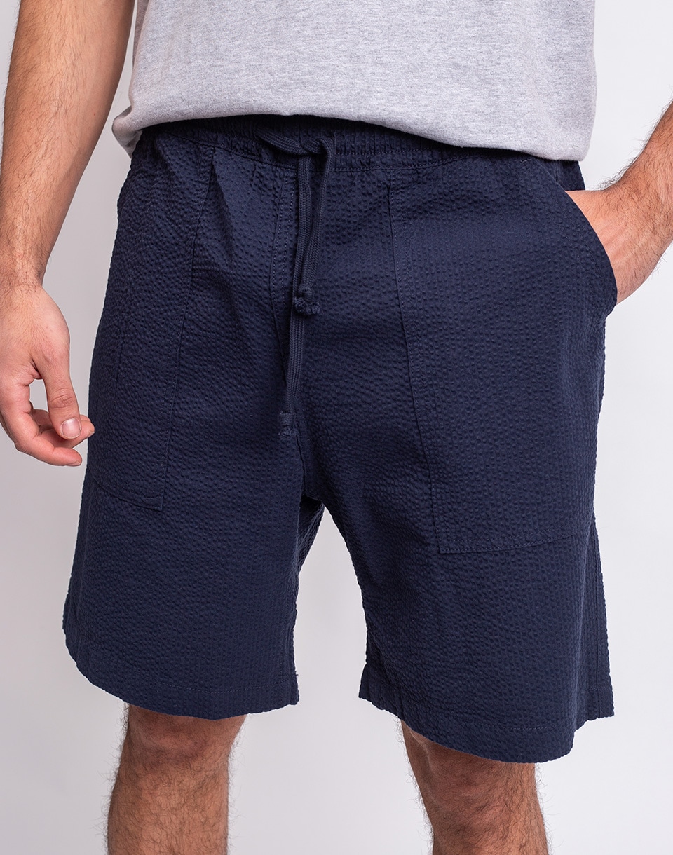 Service Works Seersucker Chef Shorts DARK NAVY M