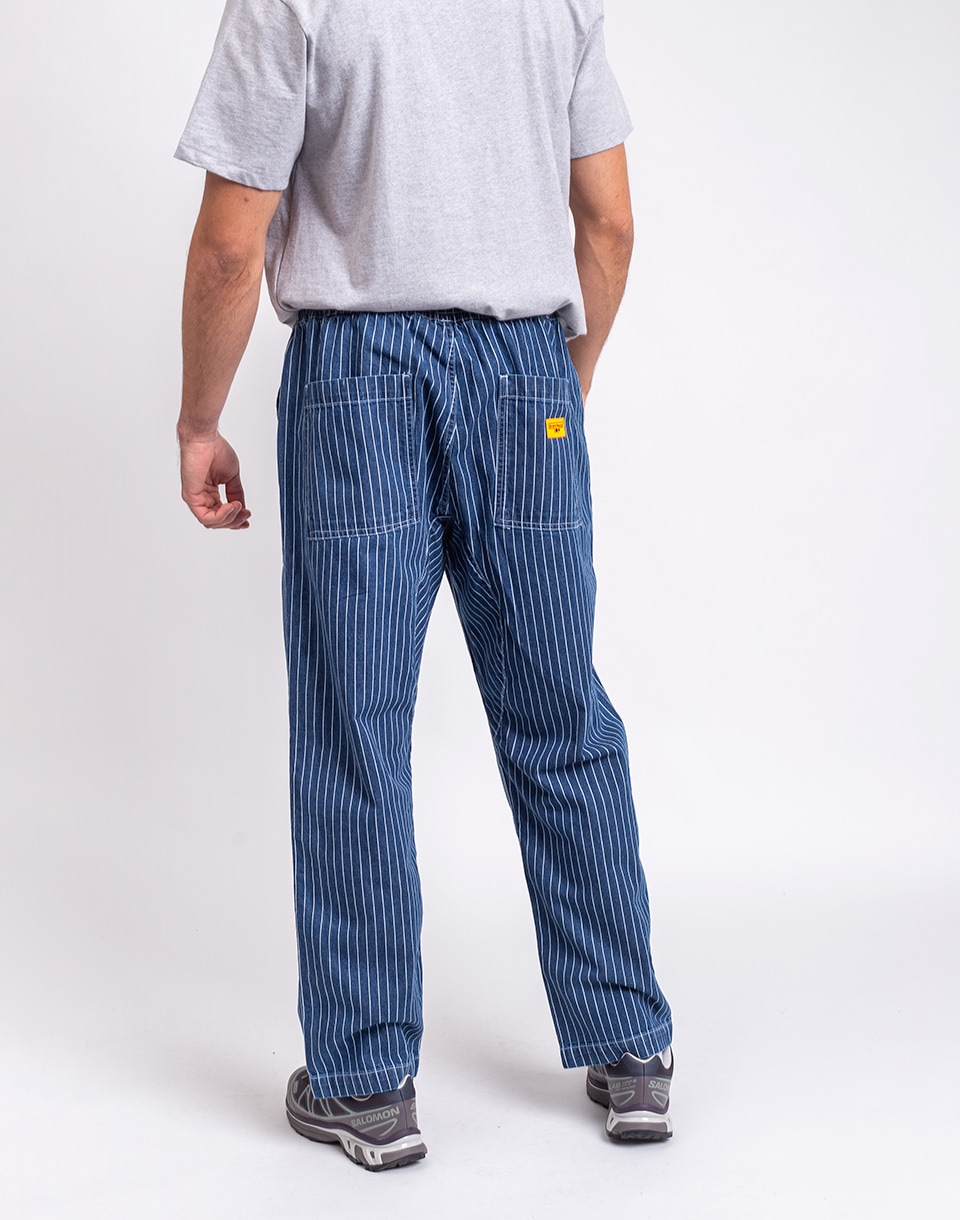 Service Works Pinstripe Denim Chef Trousers Pants INDIGO S