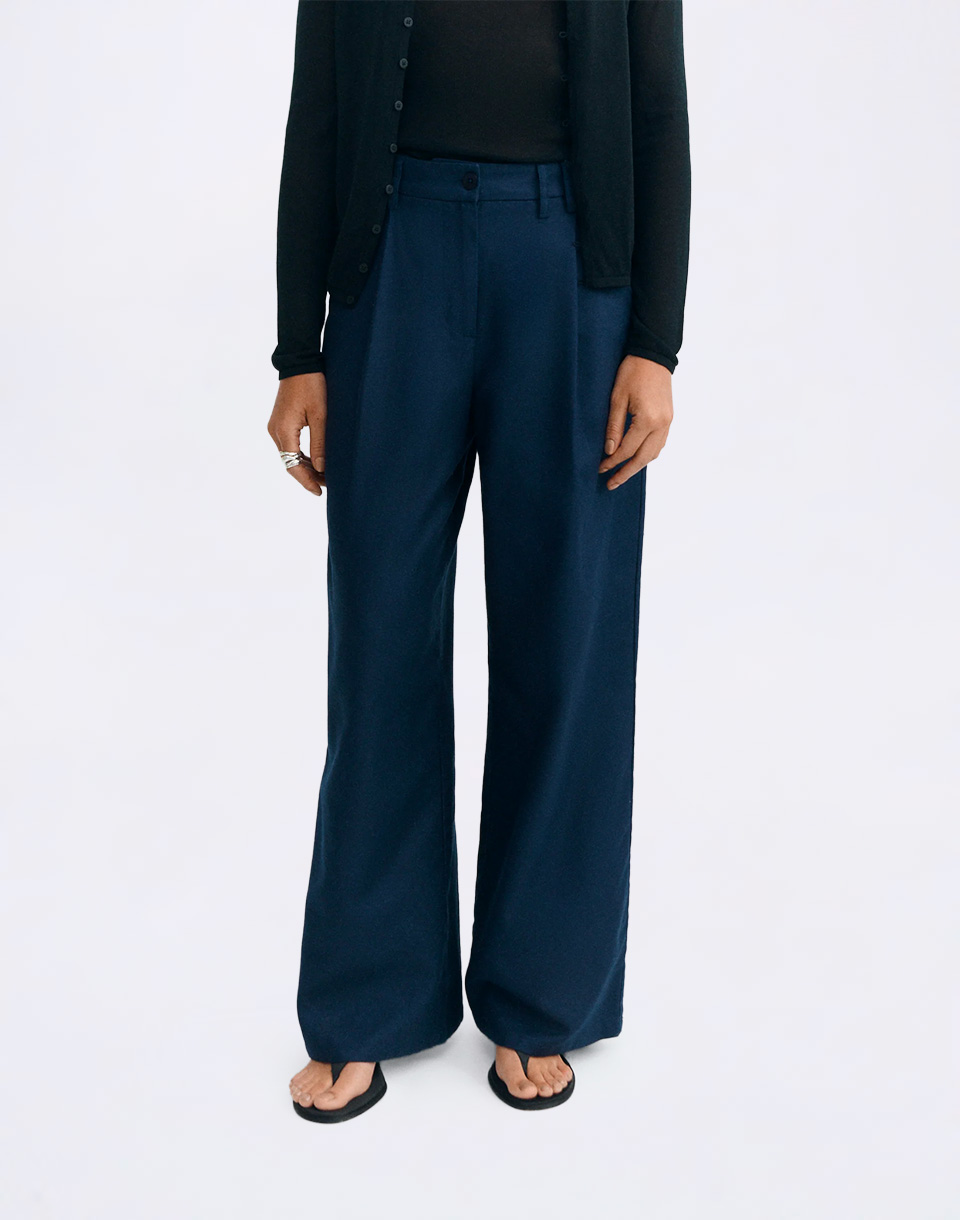 Thinking MU Navy Hemp Molly Pants NAVY 38