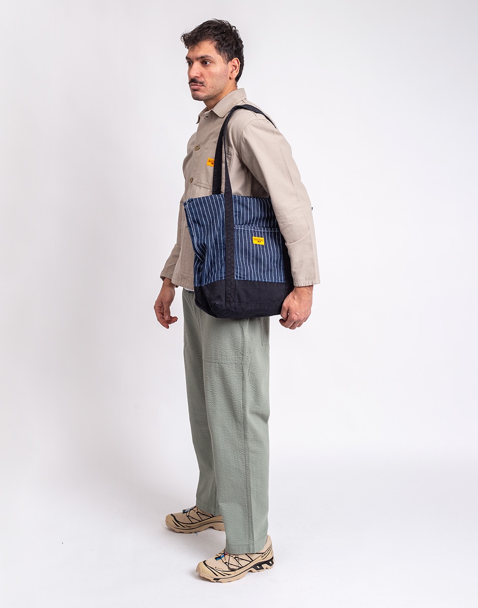 Service Works Pinstripe Denim Tote INDIGO
