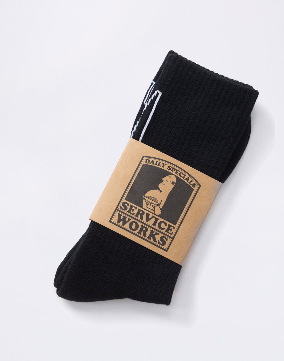 Service Works Knife & Fork Socks BLACK