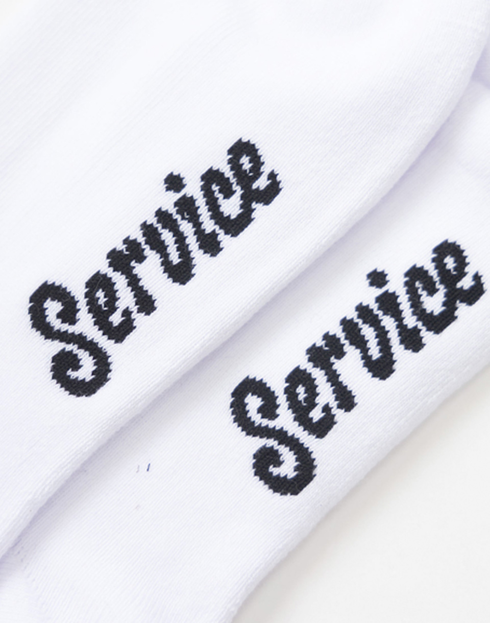 Service Works Knife & Fork Socks WHITE