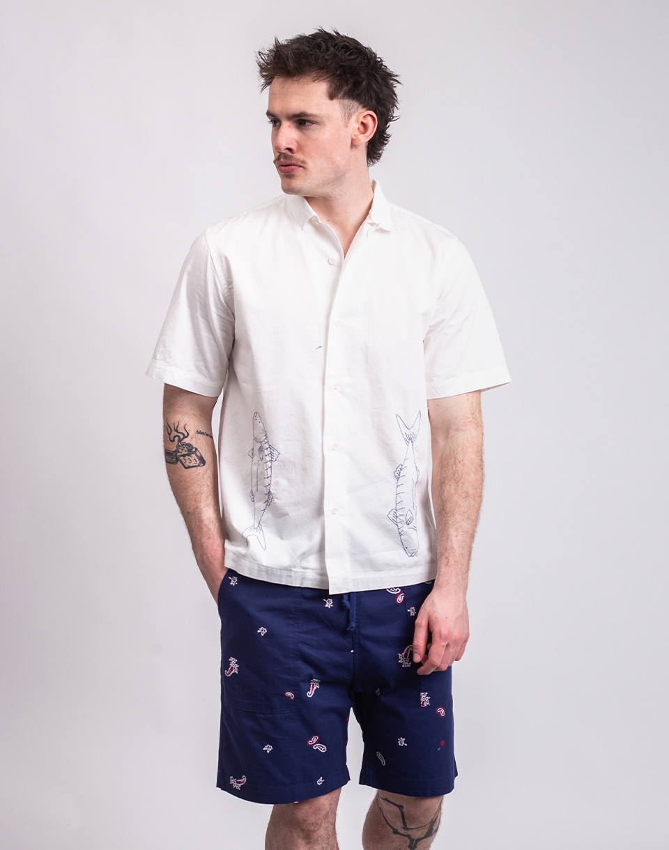 Service Works Mackerel Shirt OFF WHITE L