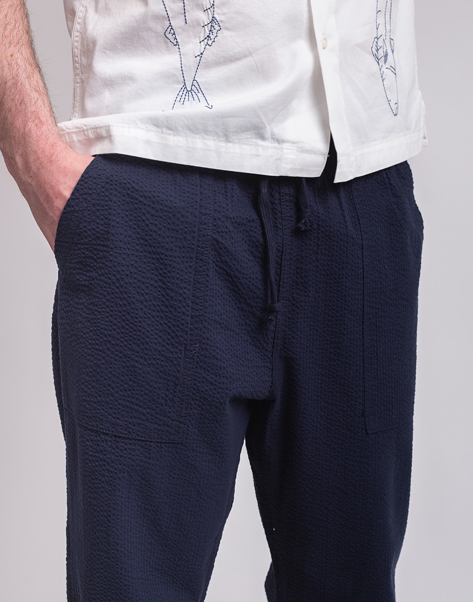 Service Works Seersucker Chef Pants DARK NAVY M