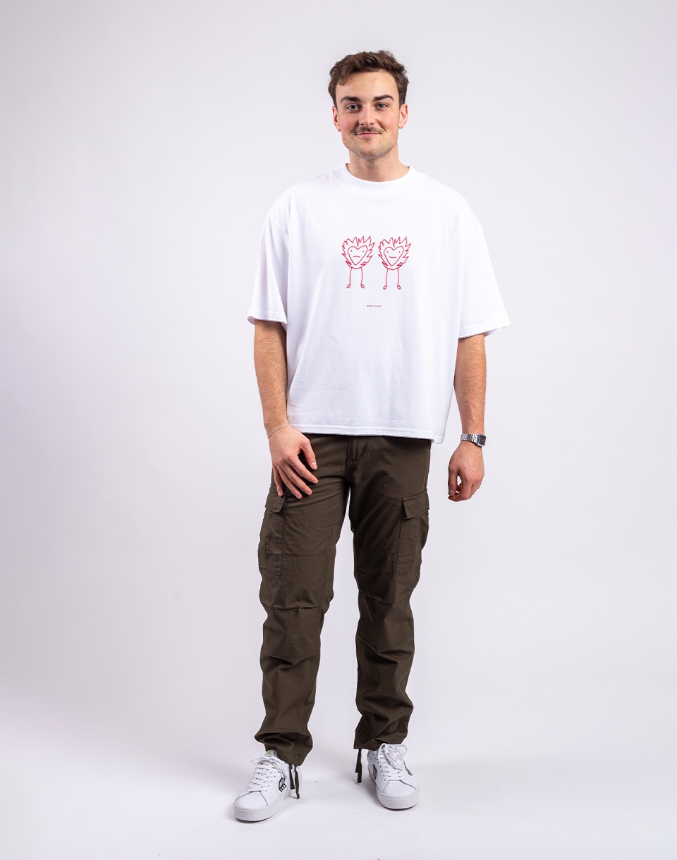 Monkey Studios Tričko Fire Guys White M