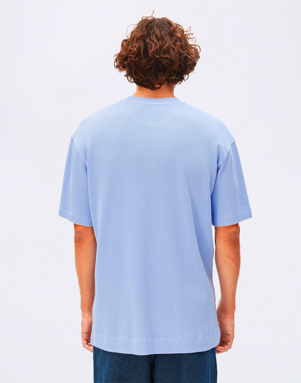 Armedangels Maarkos Waffle T-shirt 3455 wedgwood M