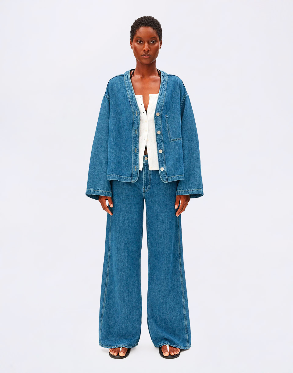 Armedangels Linen Denim Shirt Jacket 2293 sea salt M