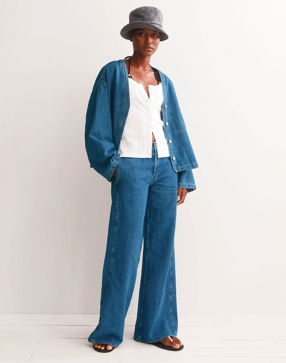 Armedangels Linen Denim Shirt Jacket 2293 sea salt M