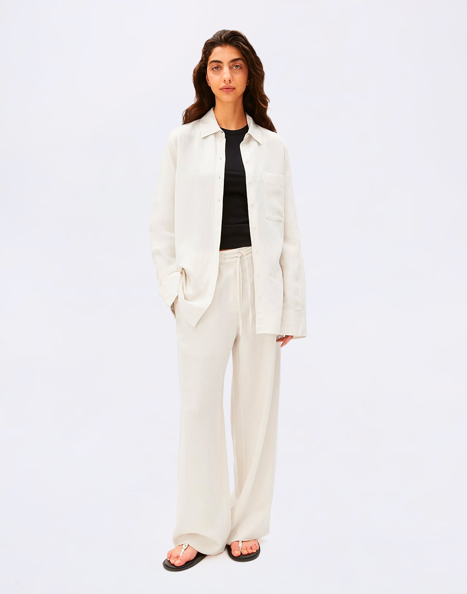 Armedangels Linen Blend Shirt Blouse 1609 oatmilk M
