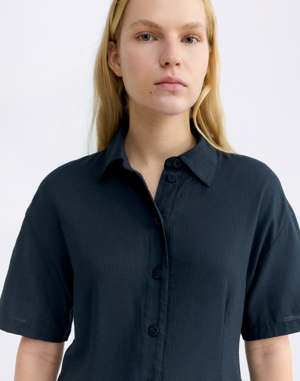Thinking MU Navy Fish Patch Roberta Jumpsuit BLUE M