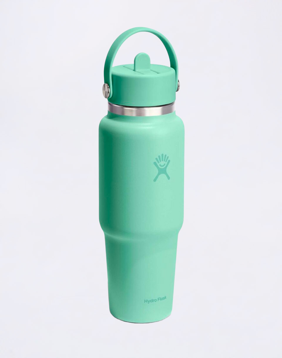 Hydro Flask Wide Mouth Travel Bottle with Flex Straw Cap (946 ml) Mermaid Green