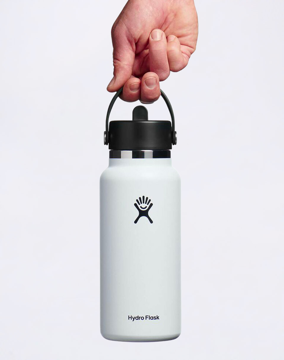 Hydro Flask Wide Mouth with Flex Straw Cap (946 ml) White