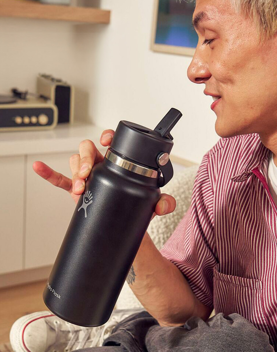 Hydro Flask Wide Mouth with Flex Straw Cap (946 ml) Black