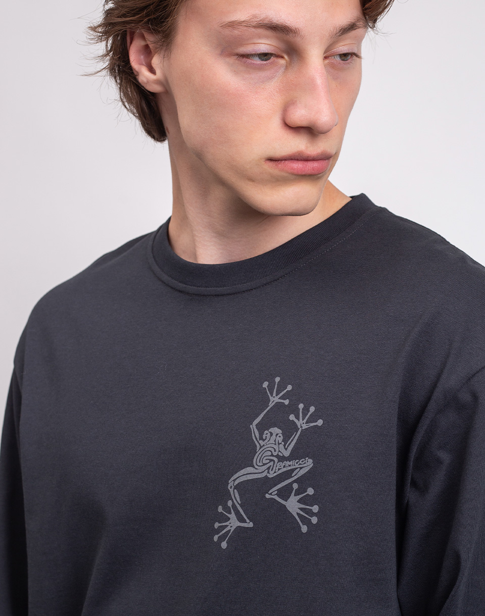 Gramicci Sticky Hands L/S Tee VINTAGE BLACK M