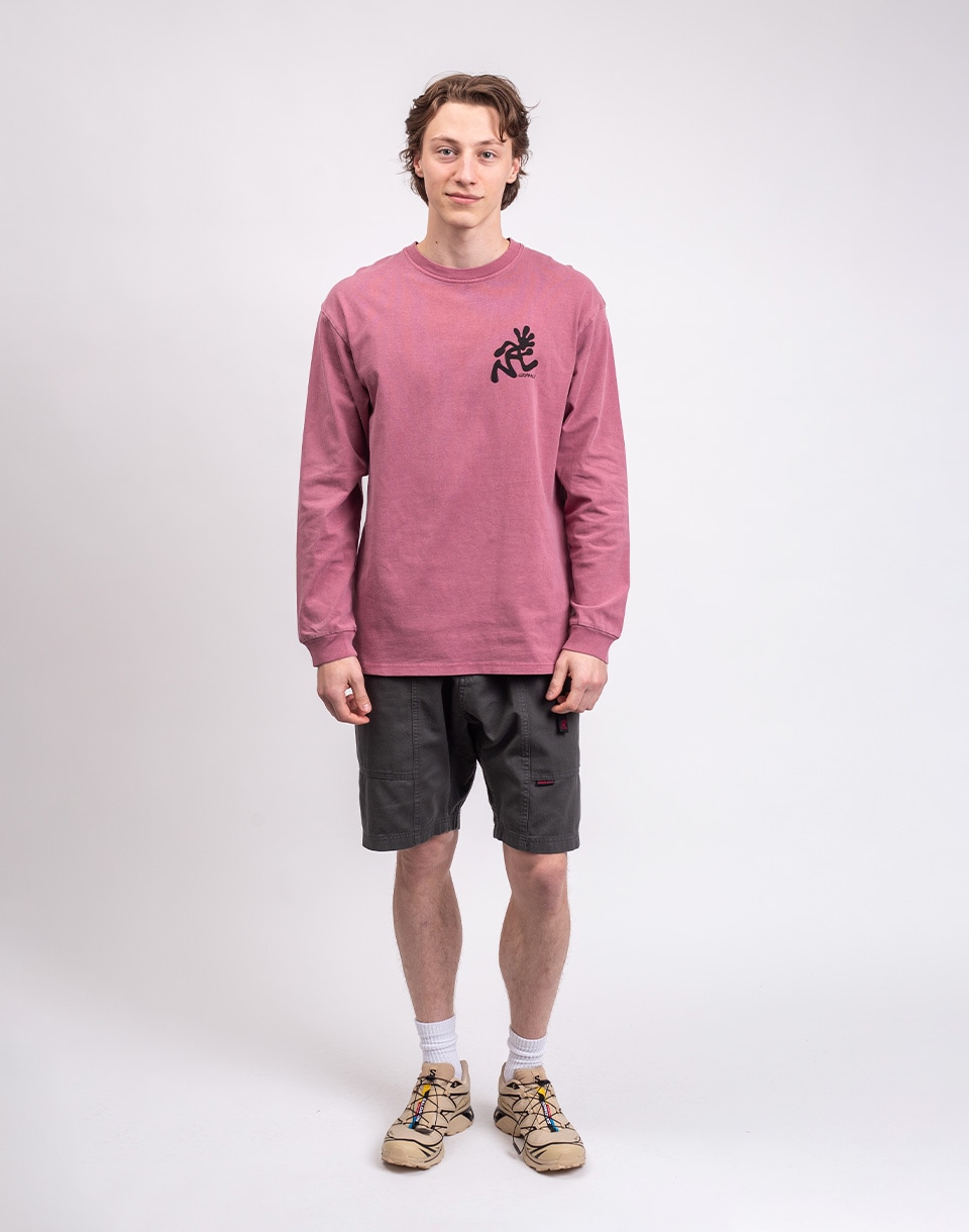 Gramicci Running Man L/S Tee Pigment Dyed RED PIGMENT XL