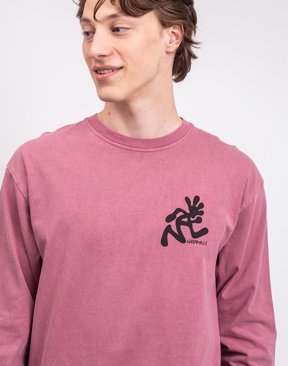 Gramicci Running Man L/S Tee Pigment Dyed RED PIGMENT XL