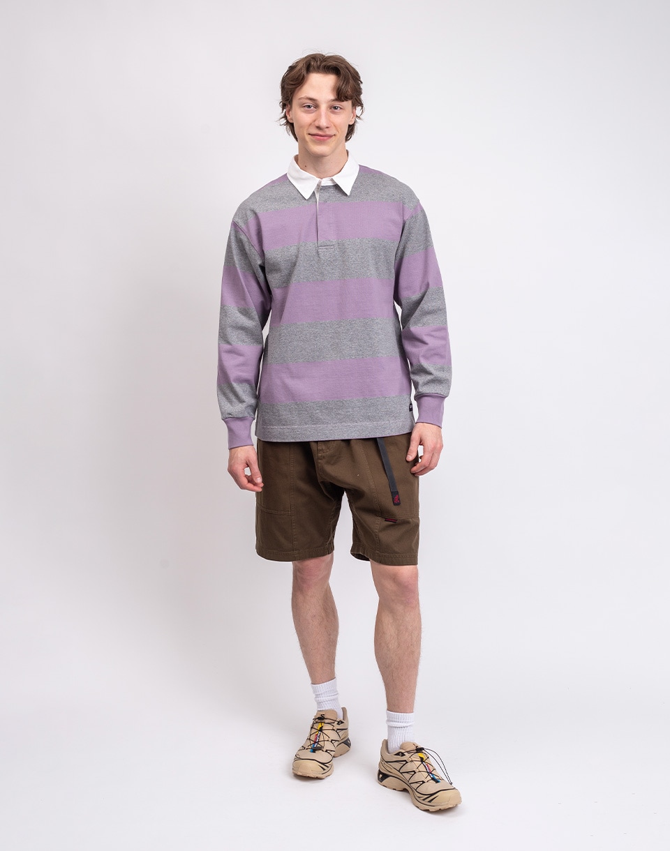 Gramicci Langdon Rugby Shirt HEATHER/PURPLE M