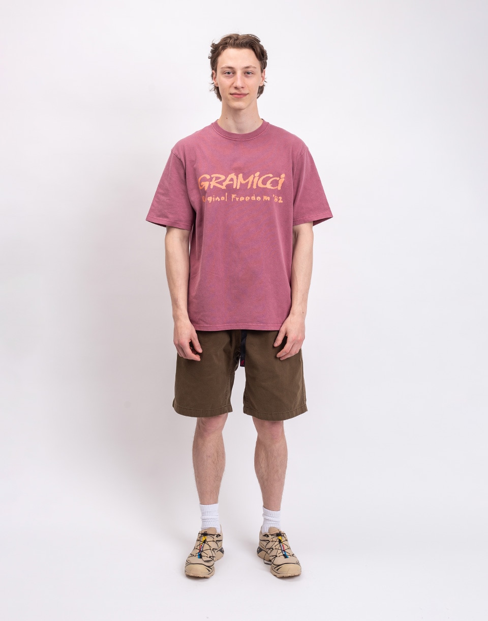 Gramicci Freedom Tee Pigment Dyed RED PIGMENT M