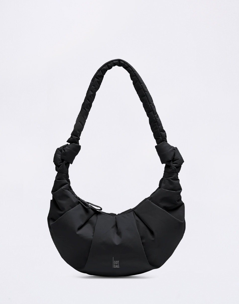 Got Bag Pleat Moon Bag Small Monochrome black