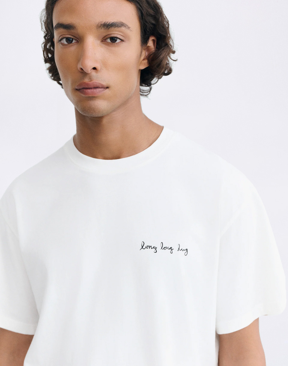 Thinking MU Long Hug Aaron Tee WHITE S (obrázok 4)