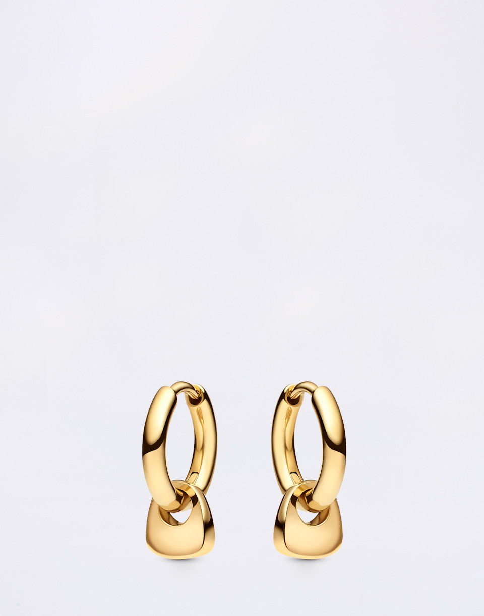 Maria Black Tote Mini Huggie Gold PAIR Gold