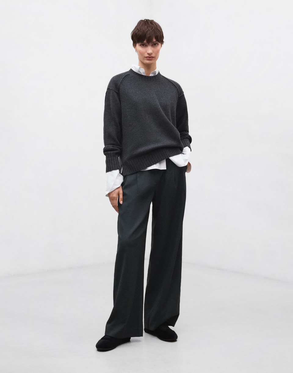ECOALF Miel Ten Cot Trousers Charcoal Khaki 36