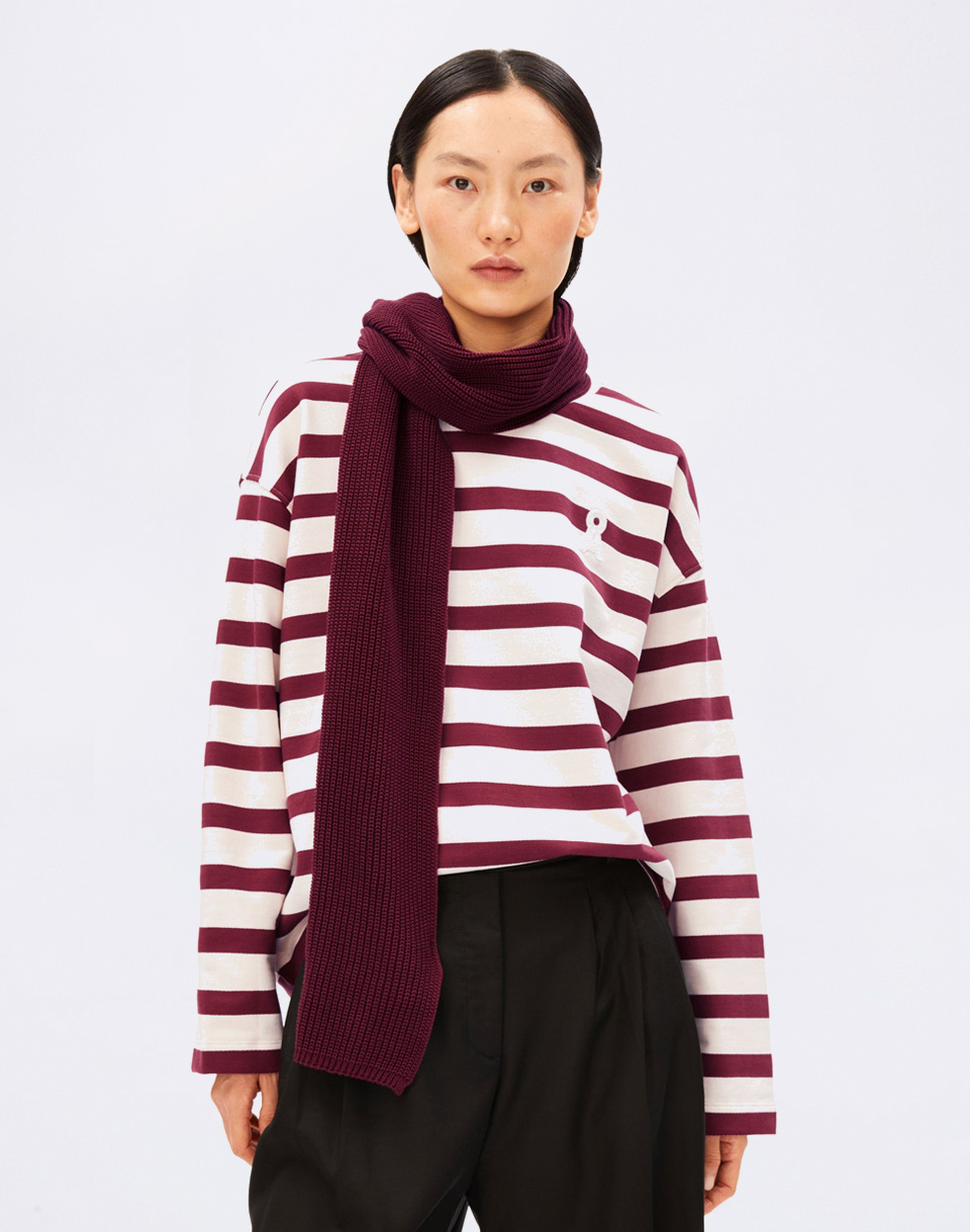 Armedangels Iconic Å Claasas Cotton Scarf 3639 velvet red