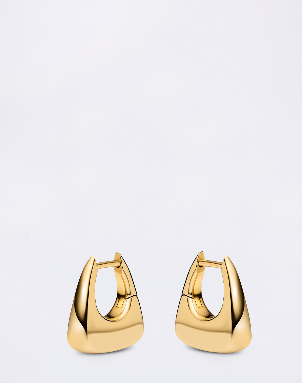 Maria Black Tote Huggie Gold PAIR Gold