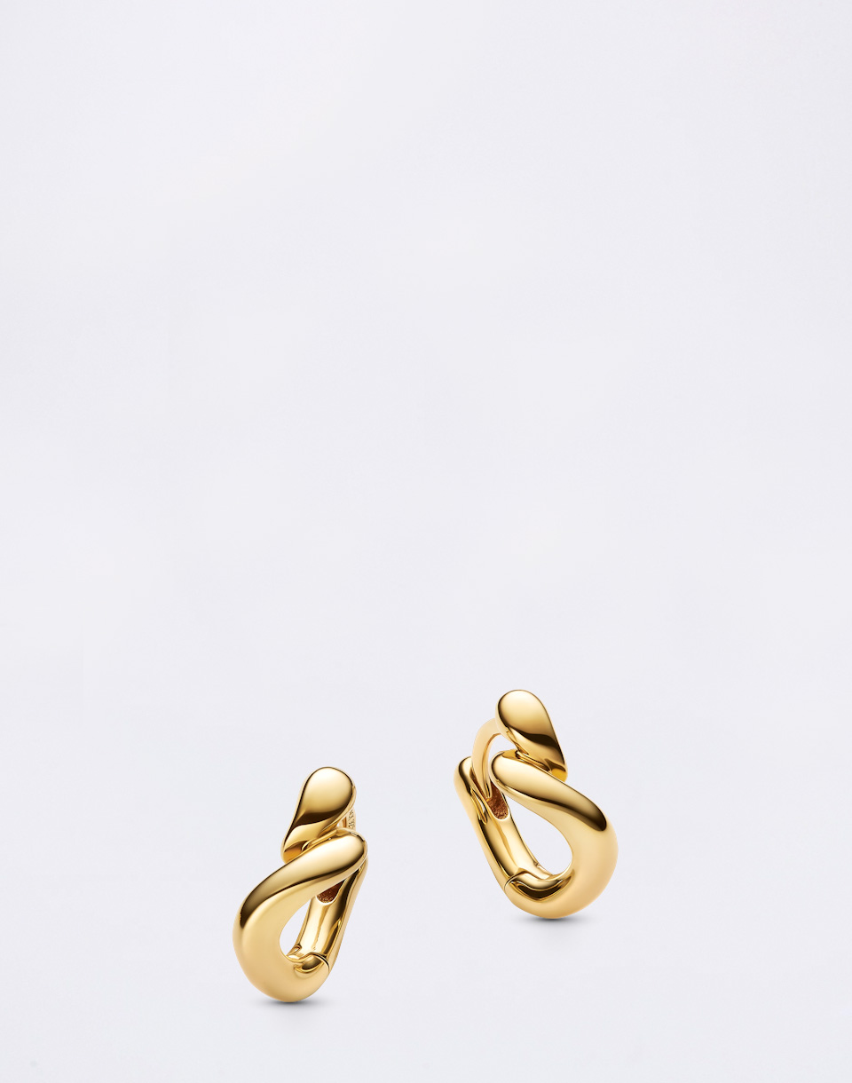 Maria Black Whirl Huggie Gold PAIR Gold