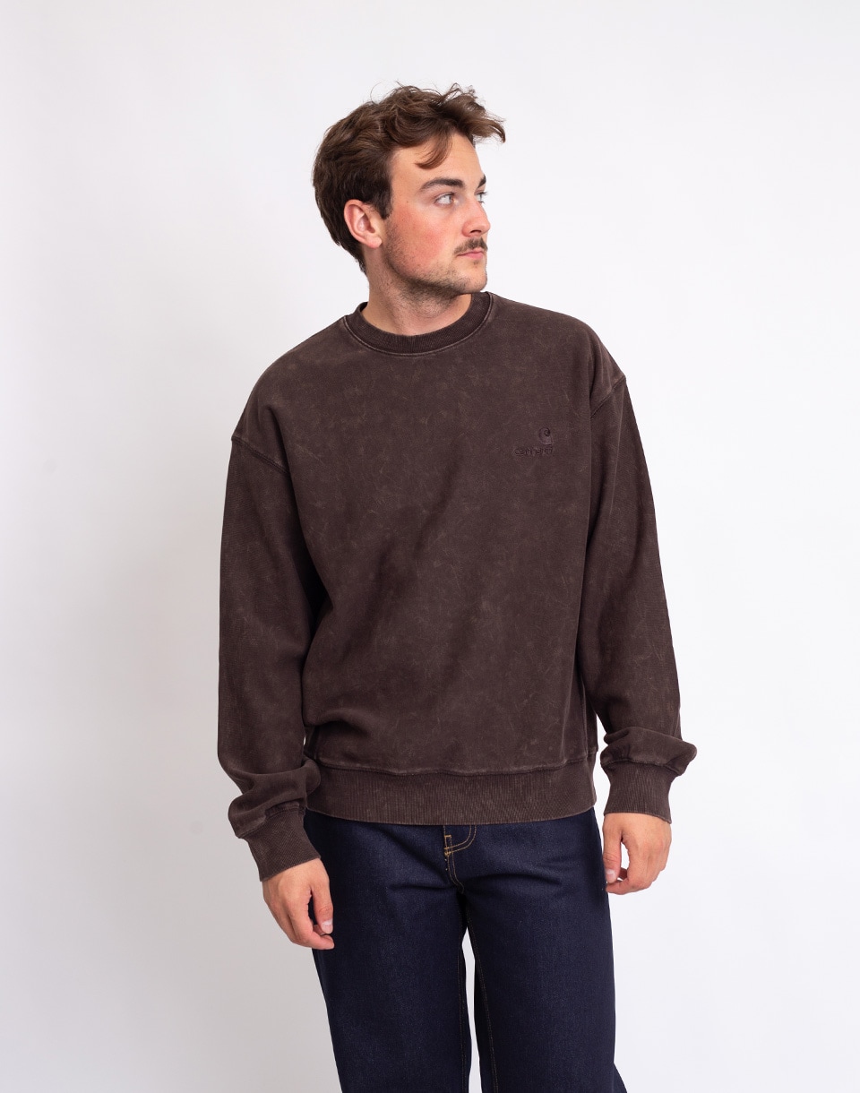 Carhartt WIP Lambert Sweat Tobacco moon M