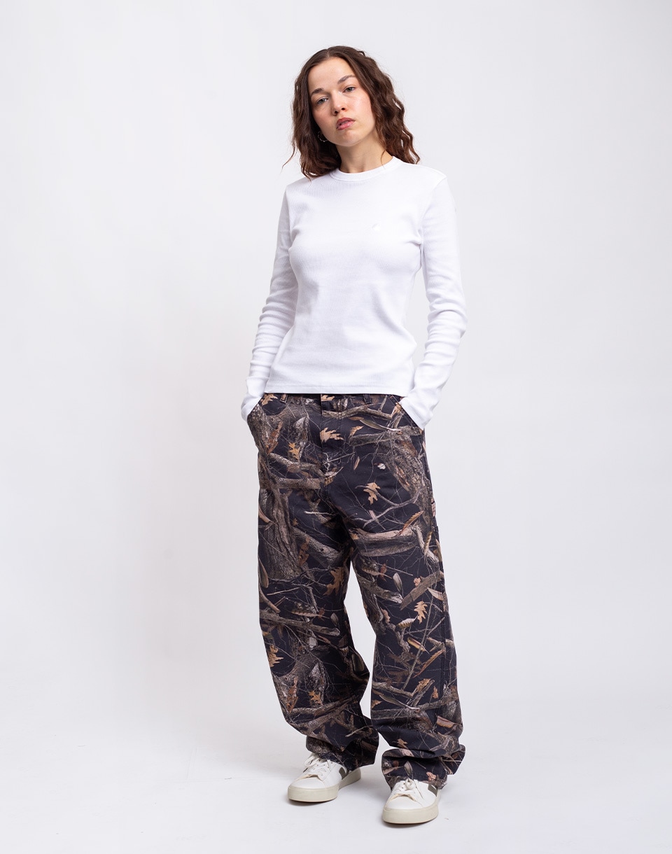 Carhartt WIP W' Brandon Single Knee Pant Camo Feather Tree, Black XS