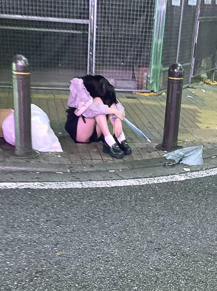 泥酔女　街中　画像泥酔 