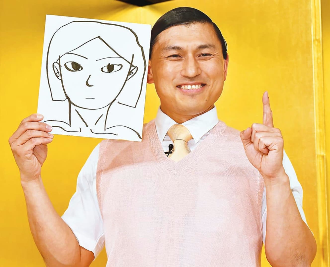 4月18日の結婚会見ではクミさんの似顔絵まで用意した春日。「いいオンナですよ」と終始上機嫌だった