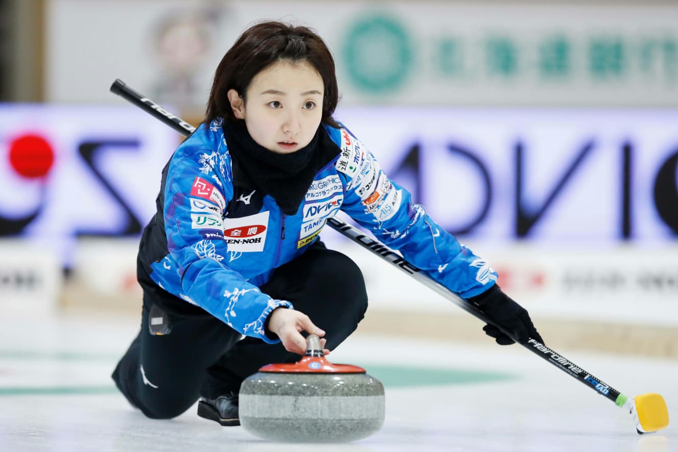 藤澤五月(スキップ)【ロコ・ソラーレ】(2019 日本カーリング選手権 女子 決勝より)