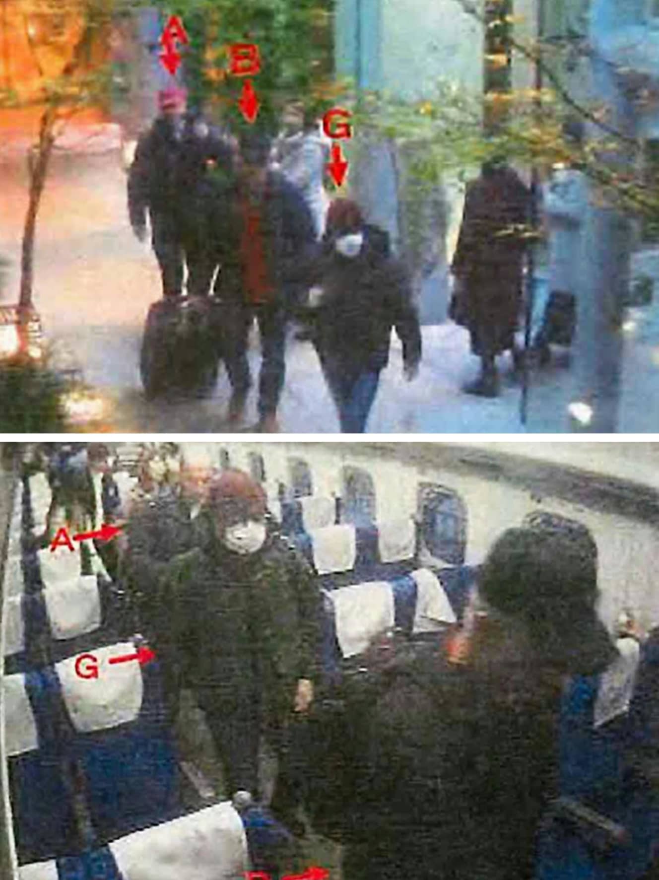 ⑤グランドハイアットで3人の逃亡協力者と合流。一度部屋に入ってから外出。ピーターとはホテルで別れた(写真上) ⑥ホテルからタクシーで品川駅へ向かい、新幹線に乗り込んだ。年末の帰省ラッシュのため車内は混んでいた(写真下)