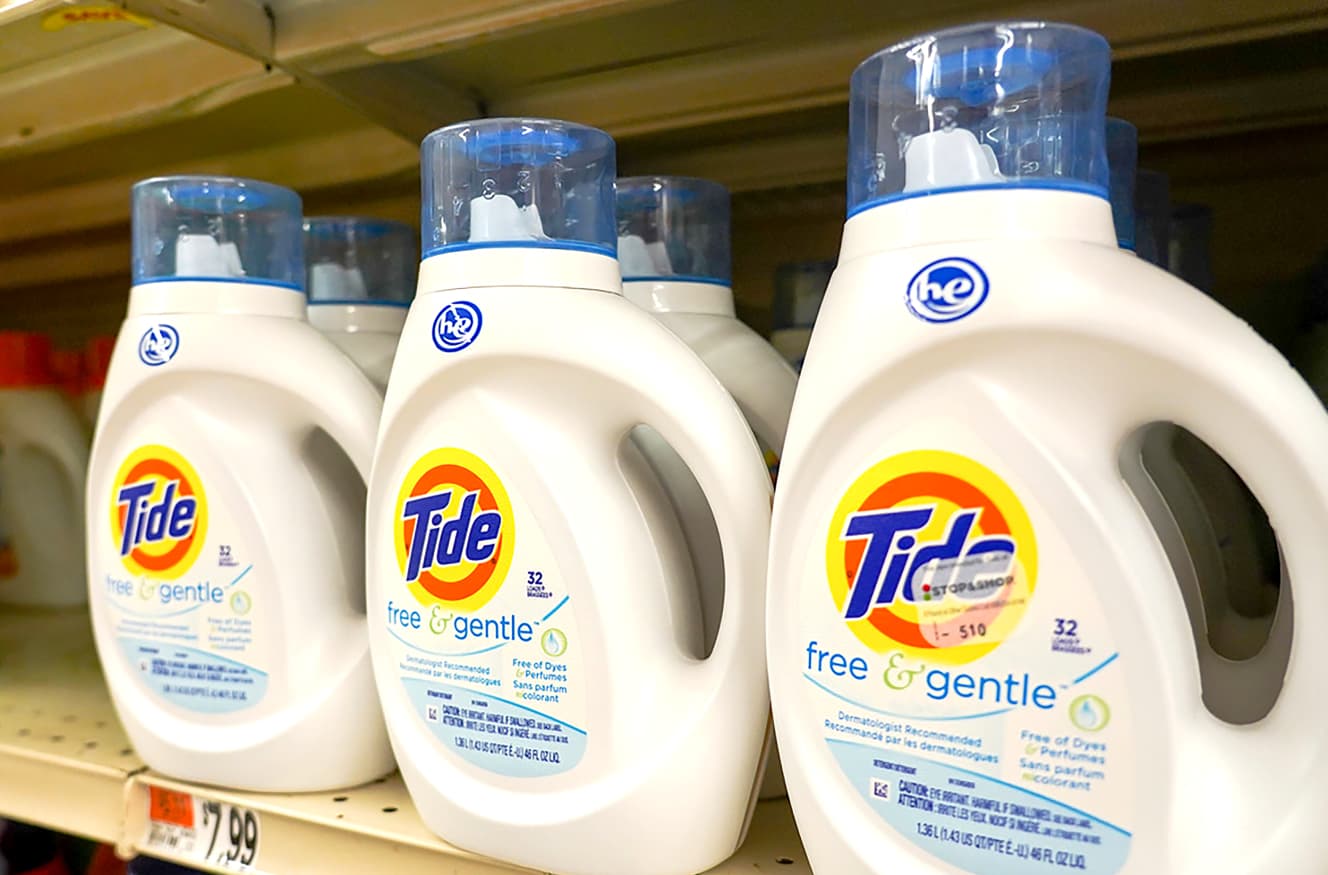 全米売り上げNo.1の洗濯用洗剤「タイド」を製造販売するP&G。ブランド力のある商品を多数持つのが強み