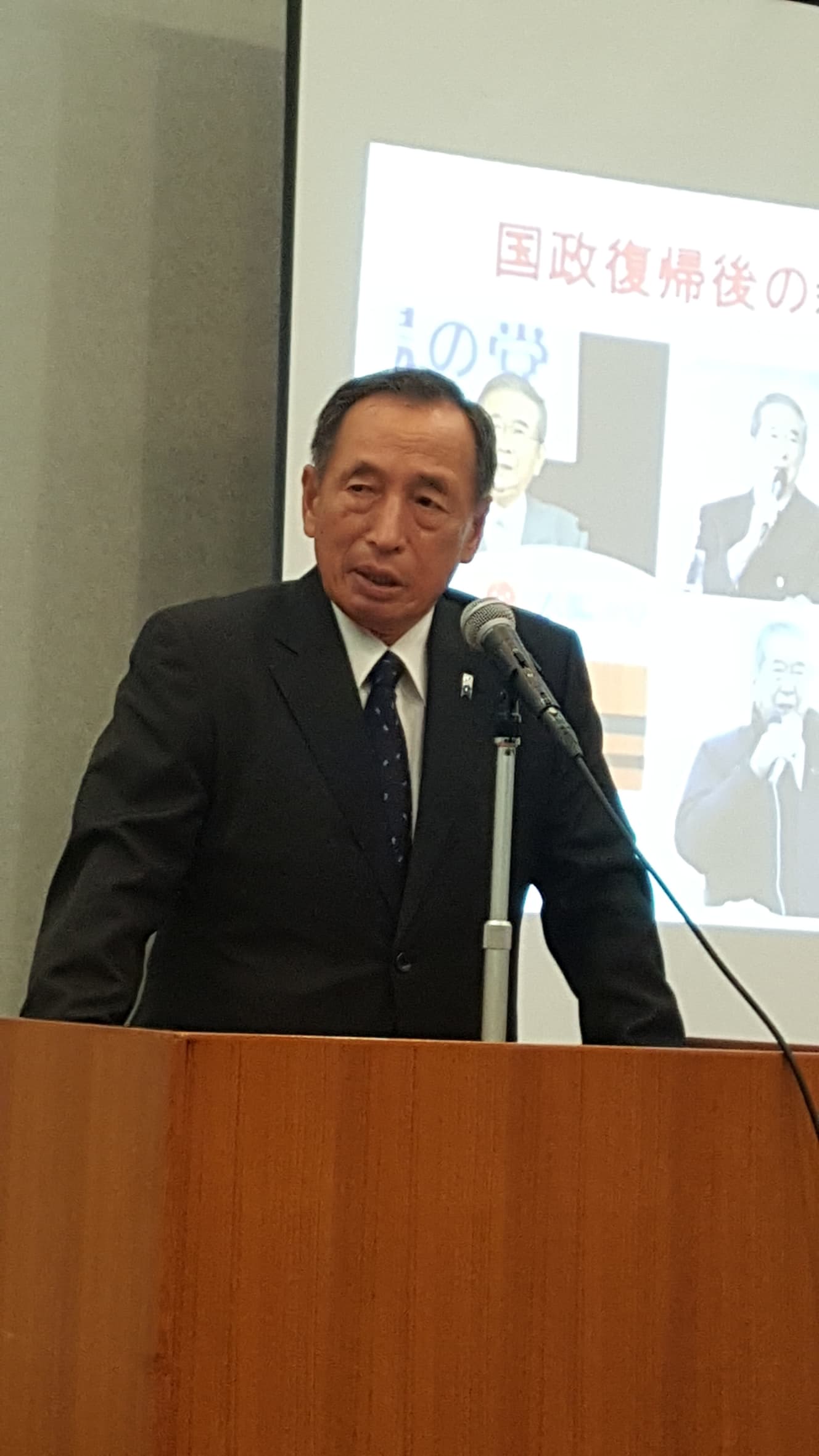 自説を述べながら石原氏を追悼した田母神氏