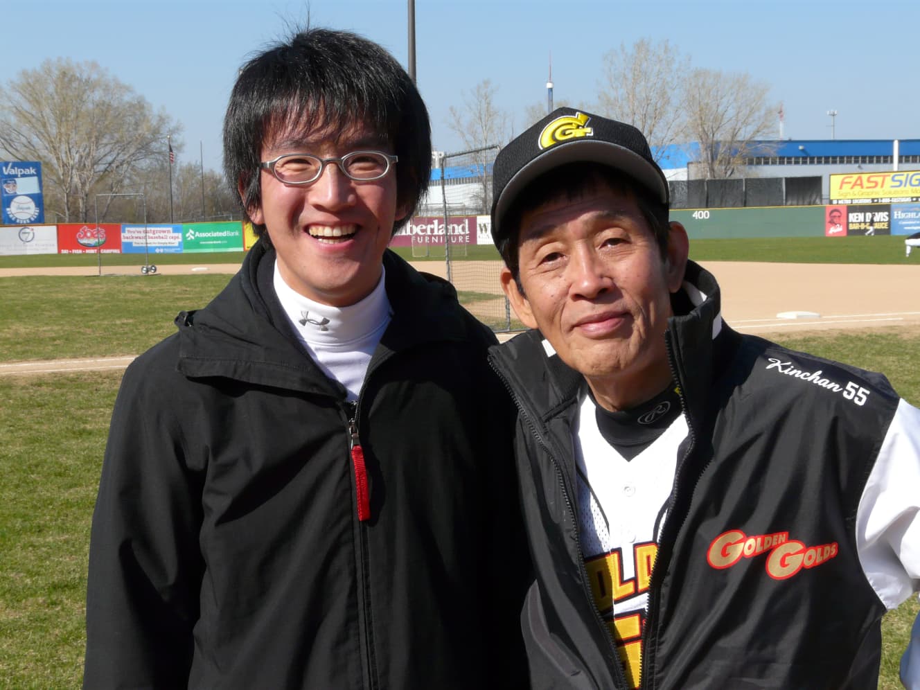 萩本欽一さんと写る筆者。欽ちゃんもまた、ノムさんの魅力を堪能した一人だ