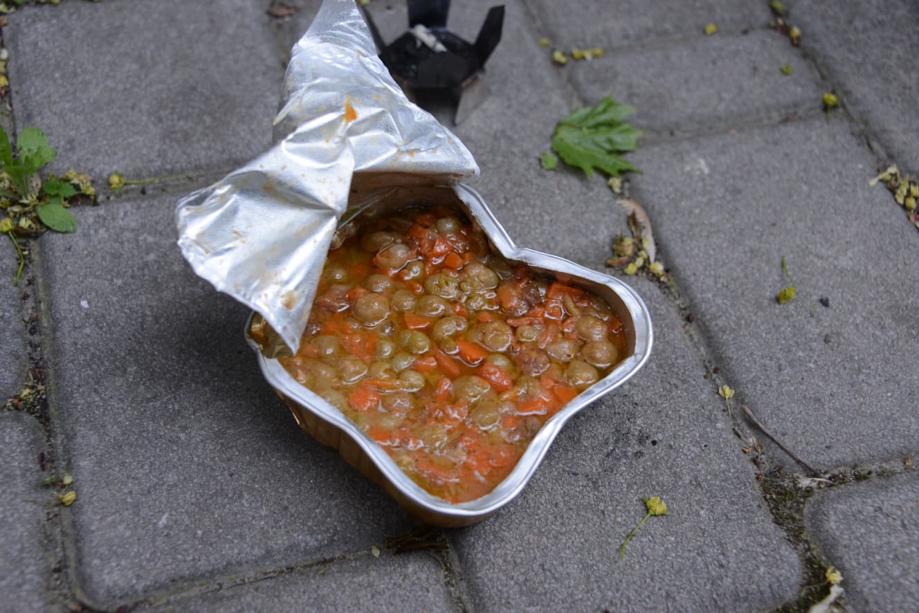 「牛肉とにんじんとえんどう豆の煮込み」。同じく牛肉の臭みが気になった