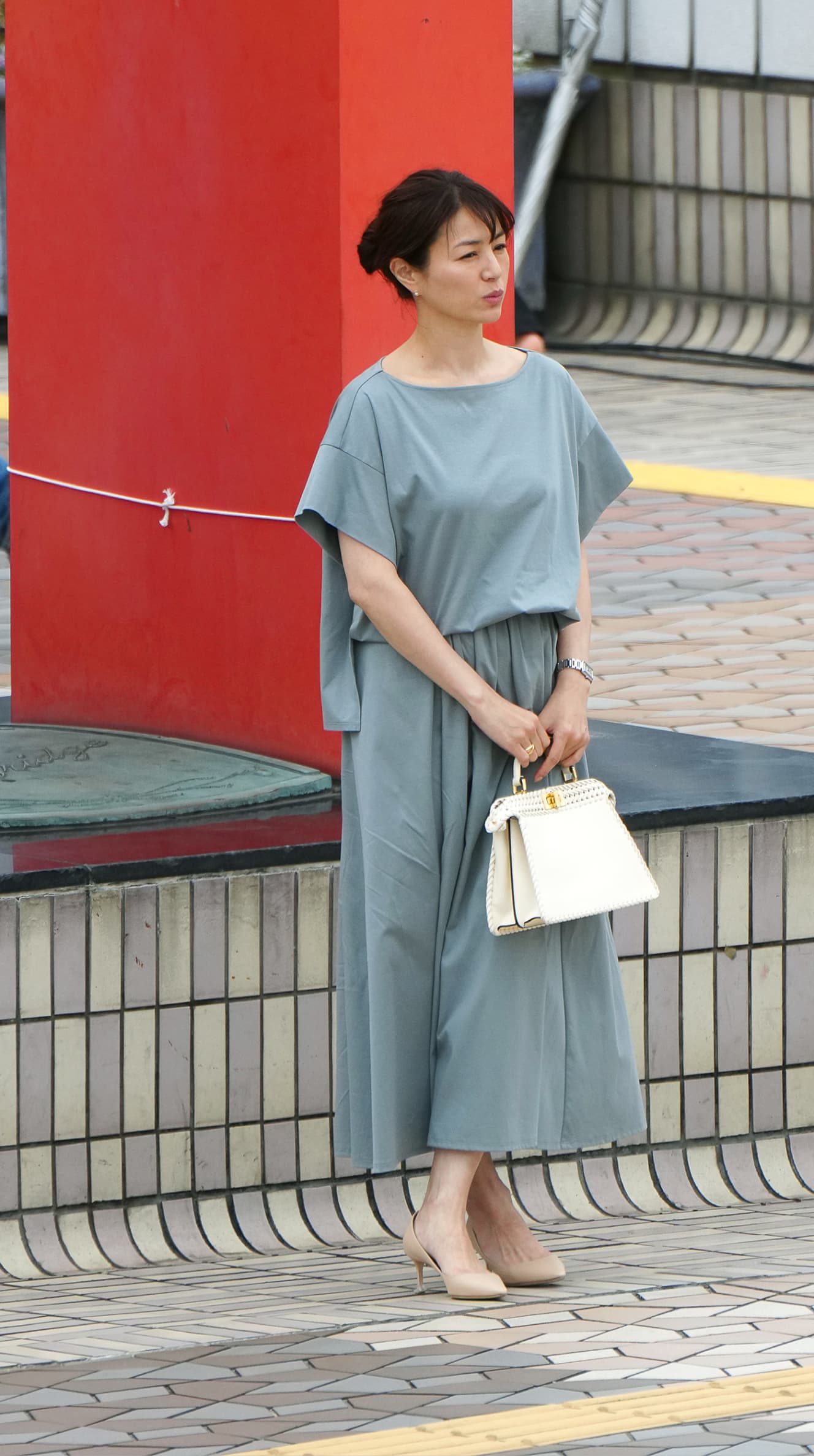 本誌未掲載カット 井川遥 上野でドラマ撮影中の井川遥を発見