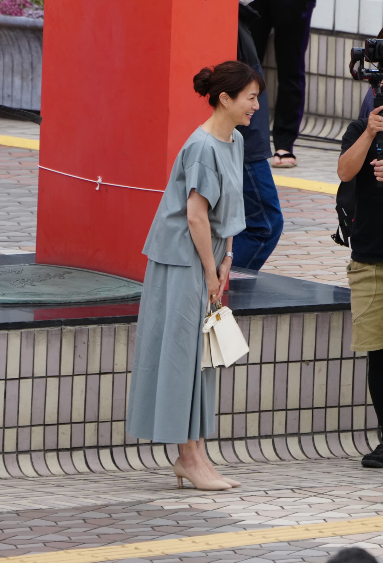 本誌未掲載カット 井川遥 上野でドラマ撮影中の井川遥を発見