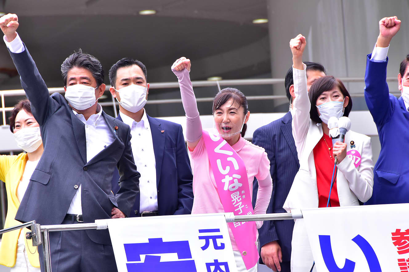 ６月22日に参院選候補の生稲晃子氏を応援した安倍元首相