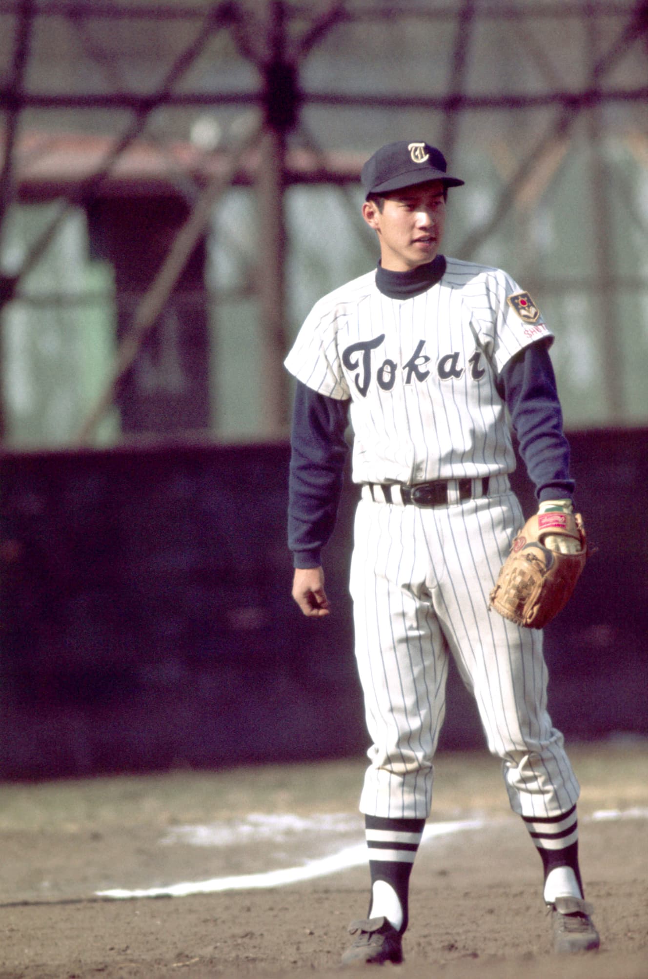 東海大時代、3塁の守備についた原監督(画像:山田真市/アフロ)