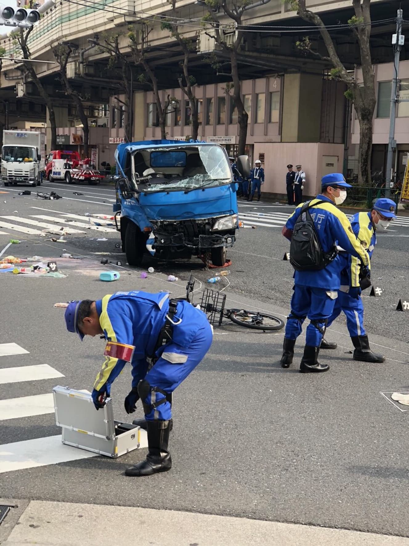 2019年４月に東京・東池袋で起きた自動車の暴走事故現場