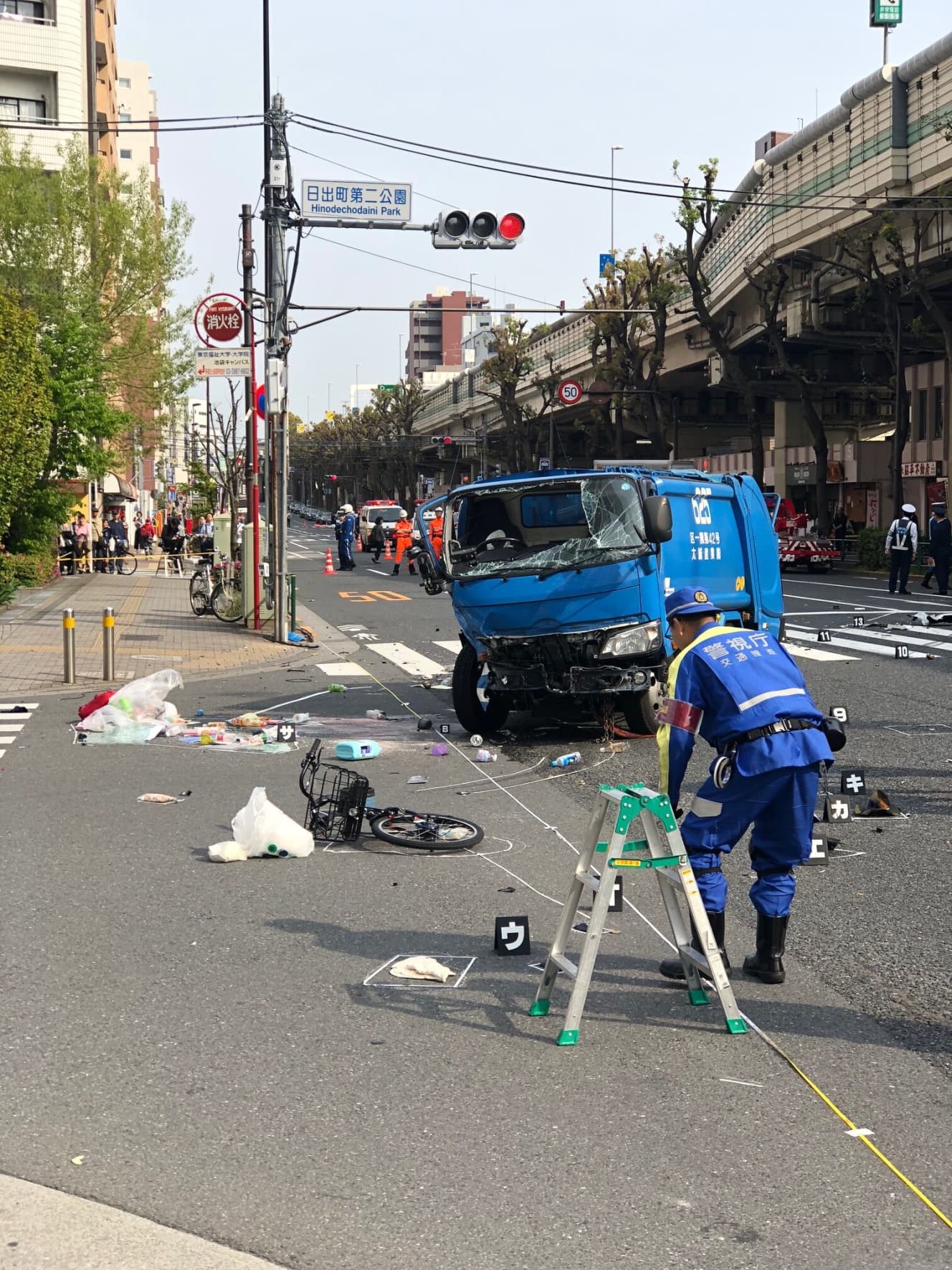 2019年４月に東京・東池袋で起きた自動車の暴走事故現場