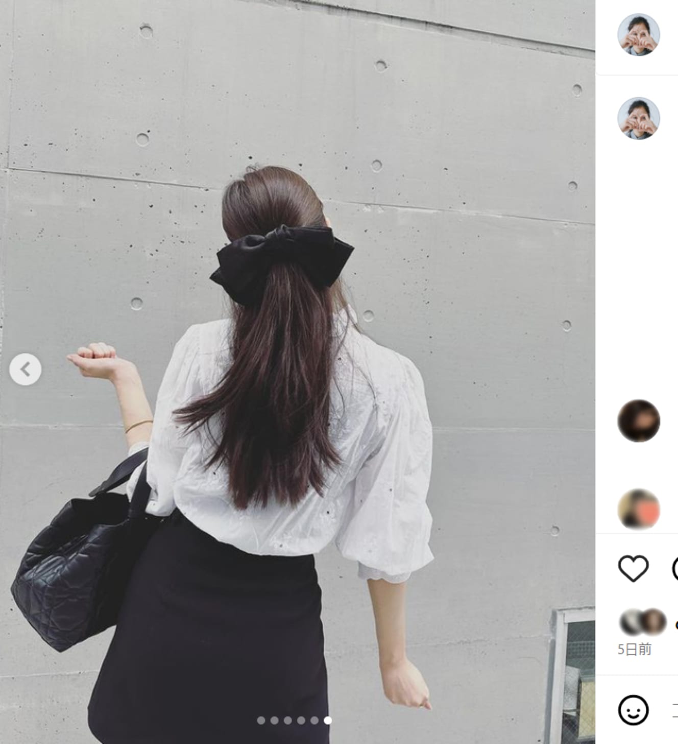 新木優子　思わず胸キュン…！大きなリボン＆白ブラウスのお嬢様コーデ私服（本人のInstagram ＠yuuuuukko_より）