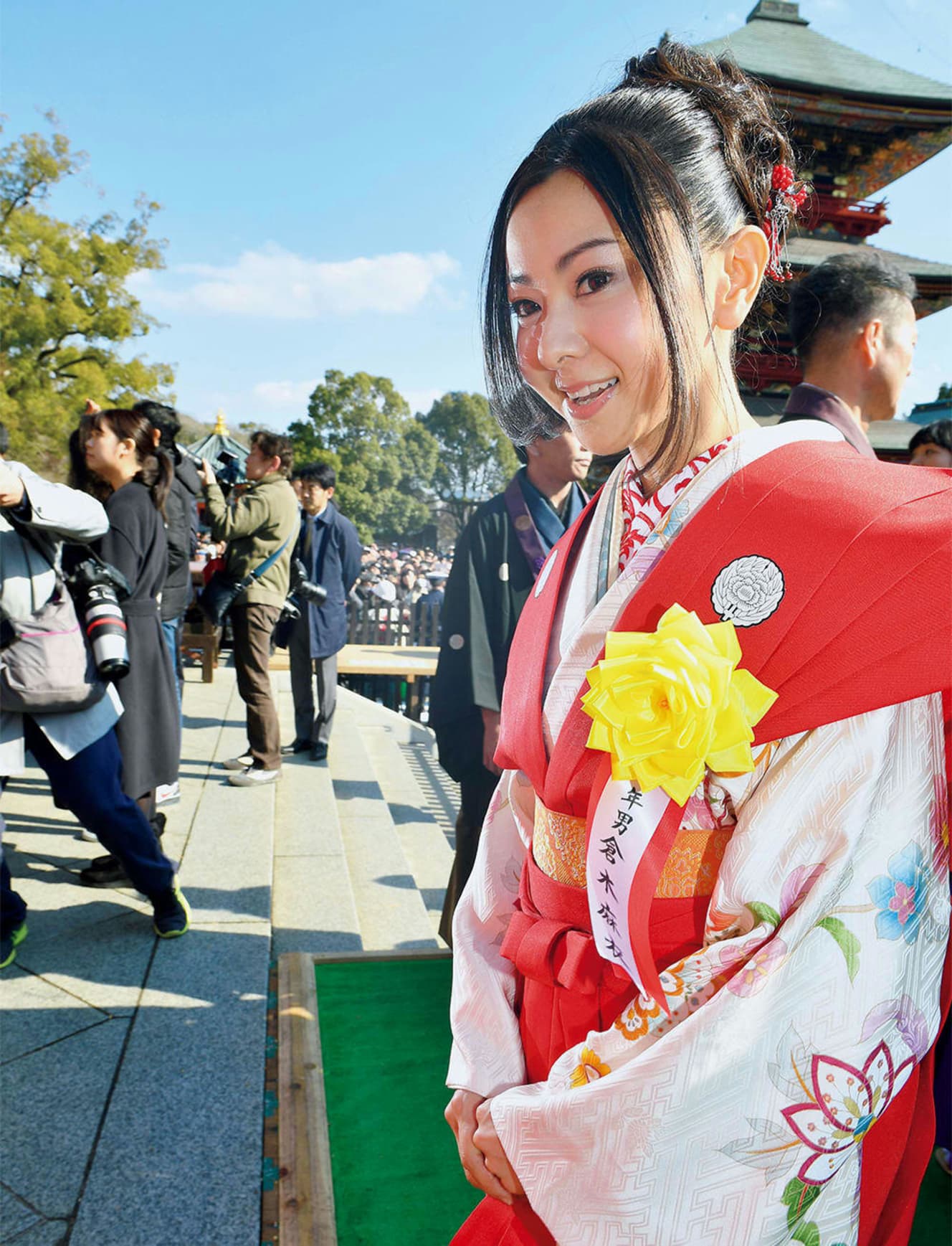 節分豆まきイベントに登場した倉木麻衣（’19年２月22日号）