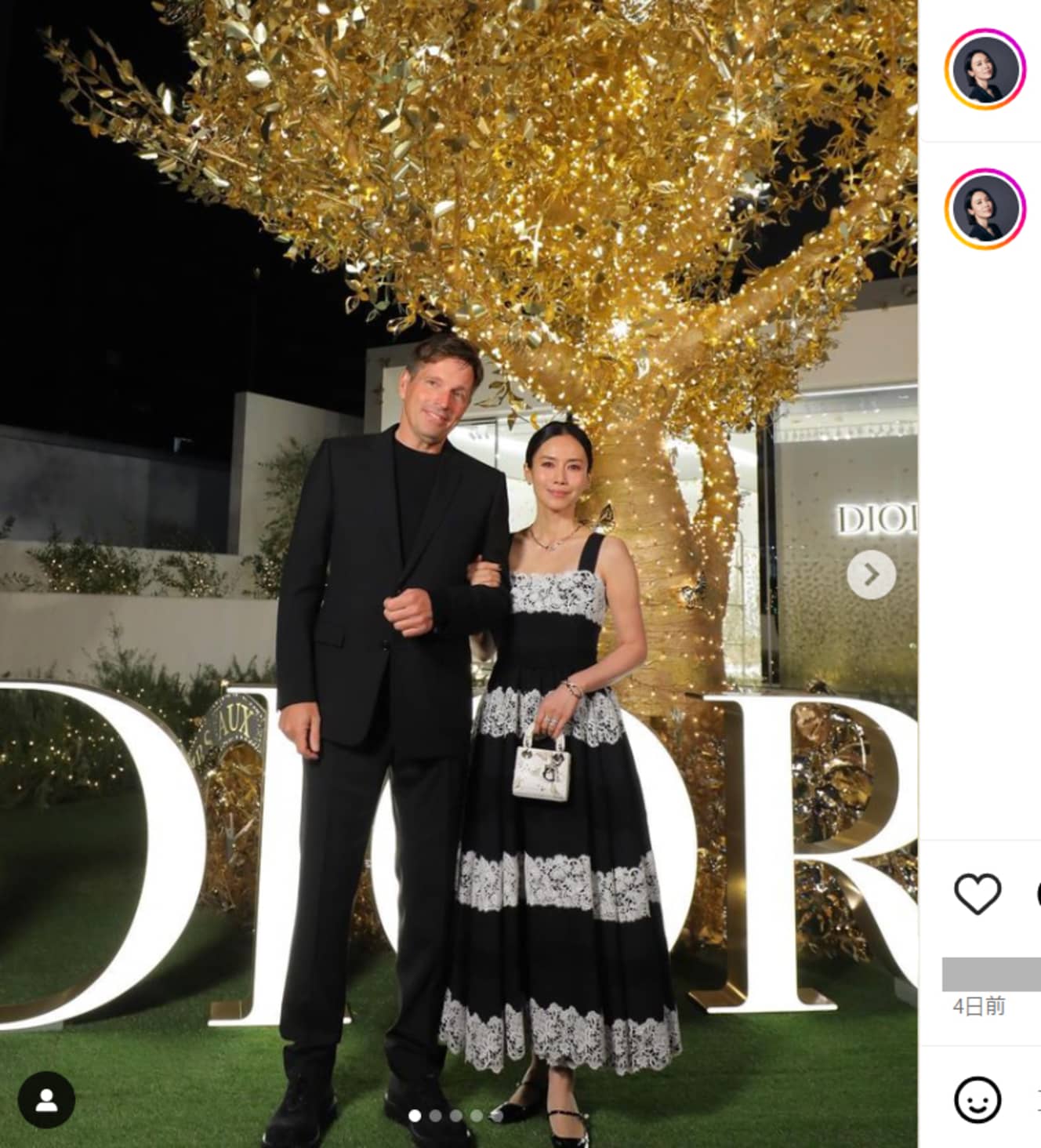 ティロ・フェヒナー氏（写真左）と腕を組む中谷美紀。まさに美男美女夫婦……！(本人のInstagram＠mikinakatanioffiziellより)